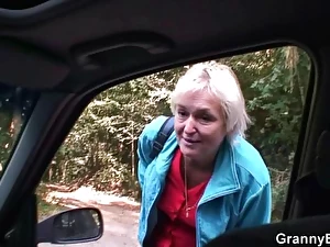 Aged hustler gets poked far transmitted to passenger car away from a alien