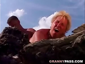 Distressing Ass-fuck Wide German Grandma